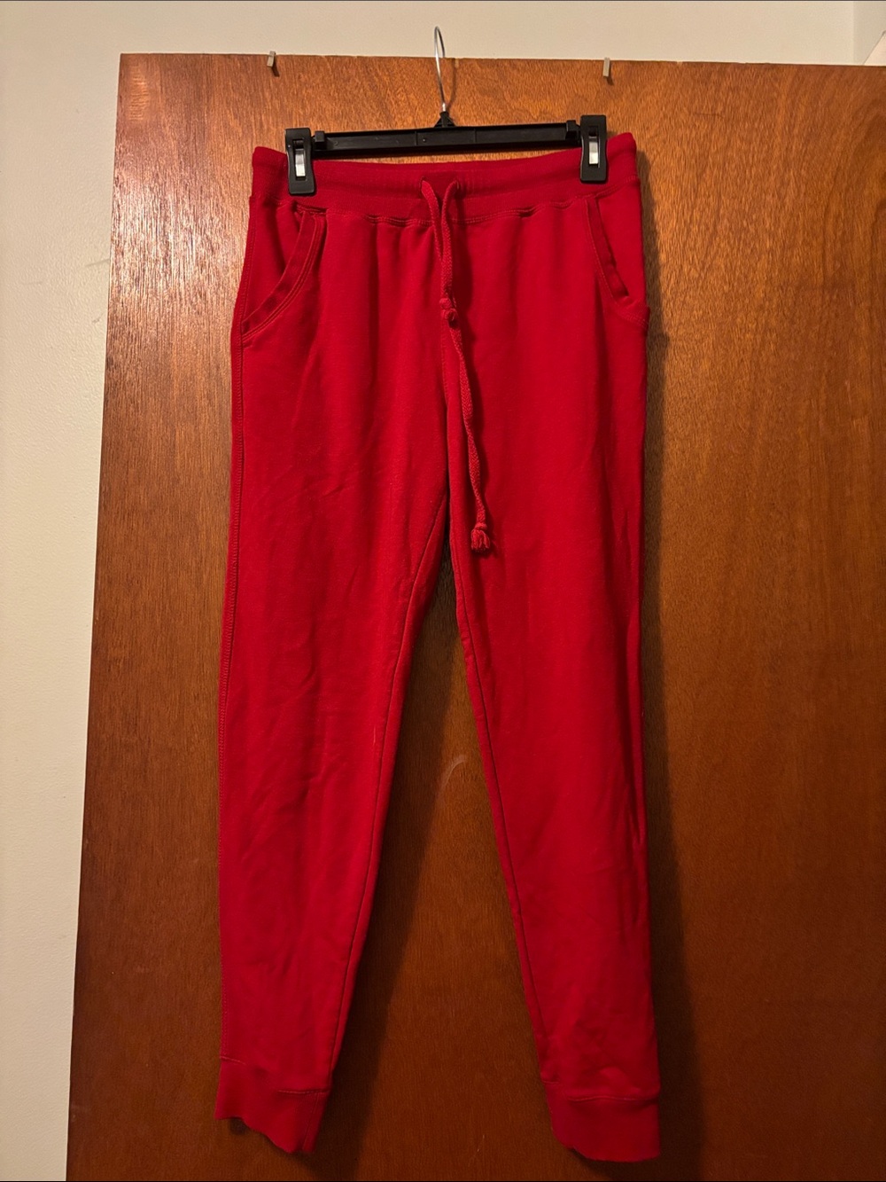 Ambiance Women's Red Track Jogger Pants